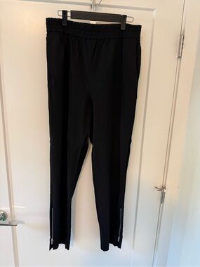 Aritzia Babaton pull on high waist dress pants with Ankle Zippers size large